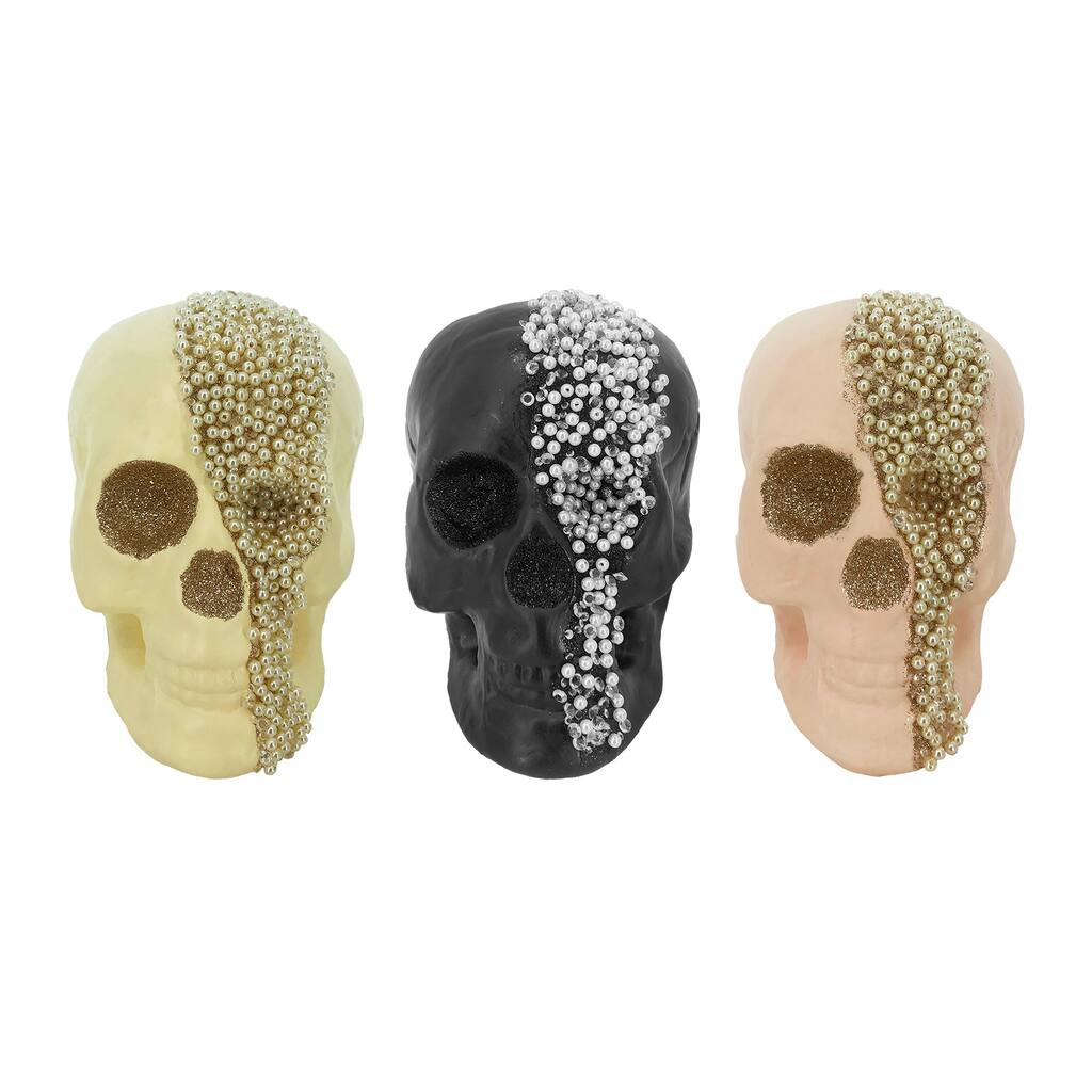 Assorted 8" Pearl Covered Skull Decoration by Ashland® | Michaels